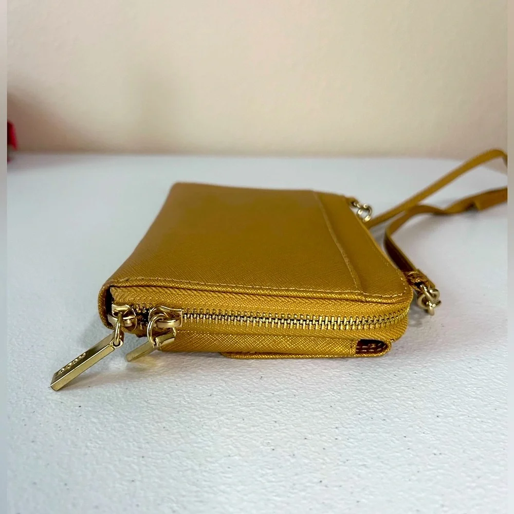 HOBO Bag The Original Gold Crossbody Leather Purse